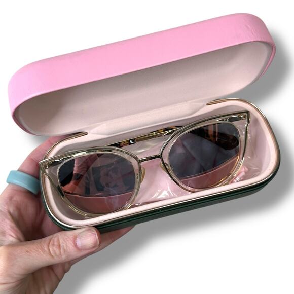 Kate Spade New Jazzlyn S450J Hello Sunshine Cat Eye Pink Rose Gold Sunglasses - Picture 1 of 9